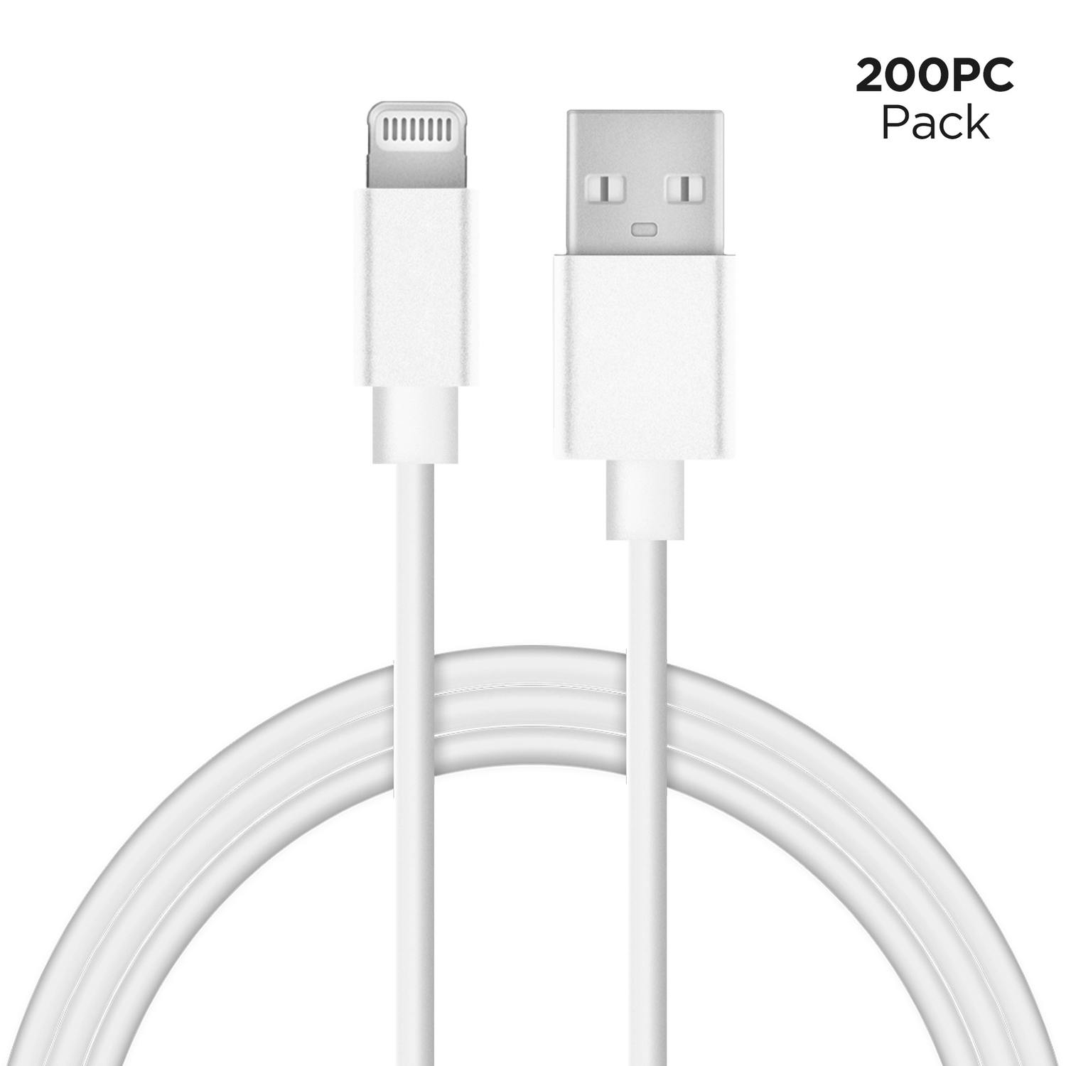 HyperGear USB to MFi Lightning Rounded Cable 3ft Bulk 200pc Pack Jupiter Gear Home