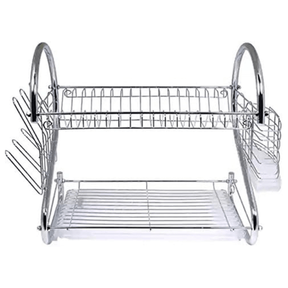 Better Chef 22" 2-Level Chrome-Plated S-Shaped Dish Rack Jupiter Gear Home