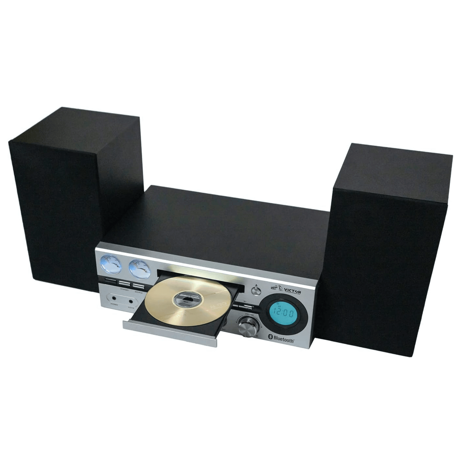 Victor Milwaukee 50W Desktop CD Stereo System Silver - Refurbished Jupiter Gear Home