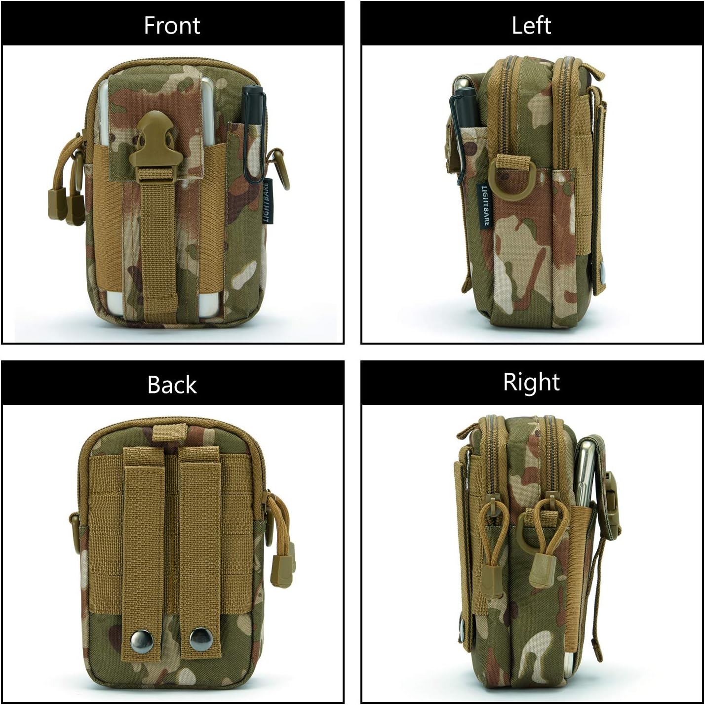 JupiterGear Tactical MOLLE Military Pouch Waist Bag for Hiking, Running and Outdoor Activities Jupiter Gear Home