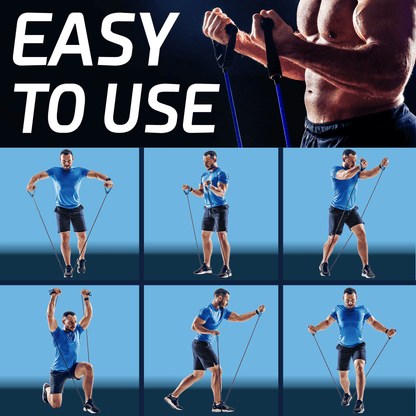 XGear Fitness 11-Piece Exercise Resistance Band Set with Handles Jupiter Gear Home