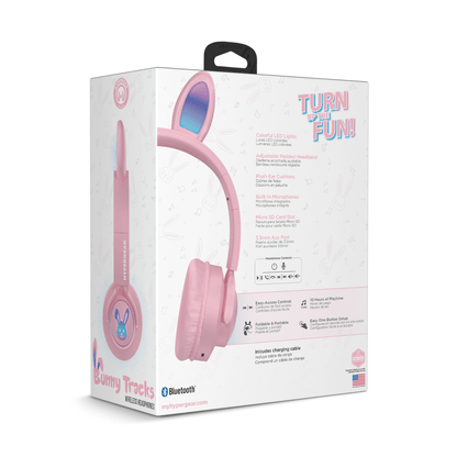 HyperGear Bunny Tracks Wireless Light-Up Headphones Jupiter Gear Home