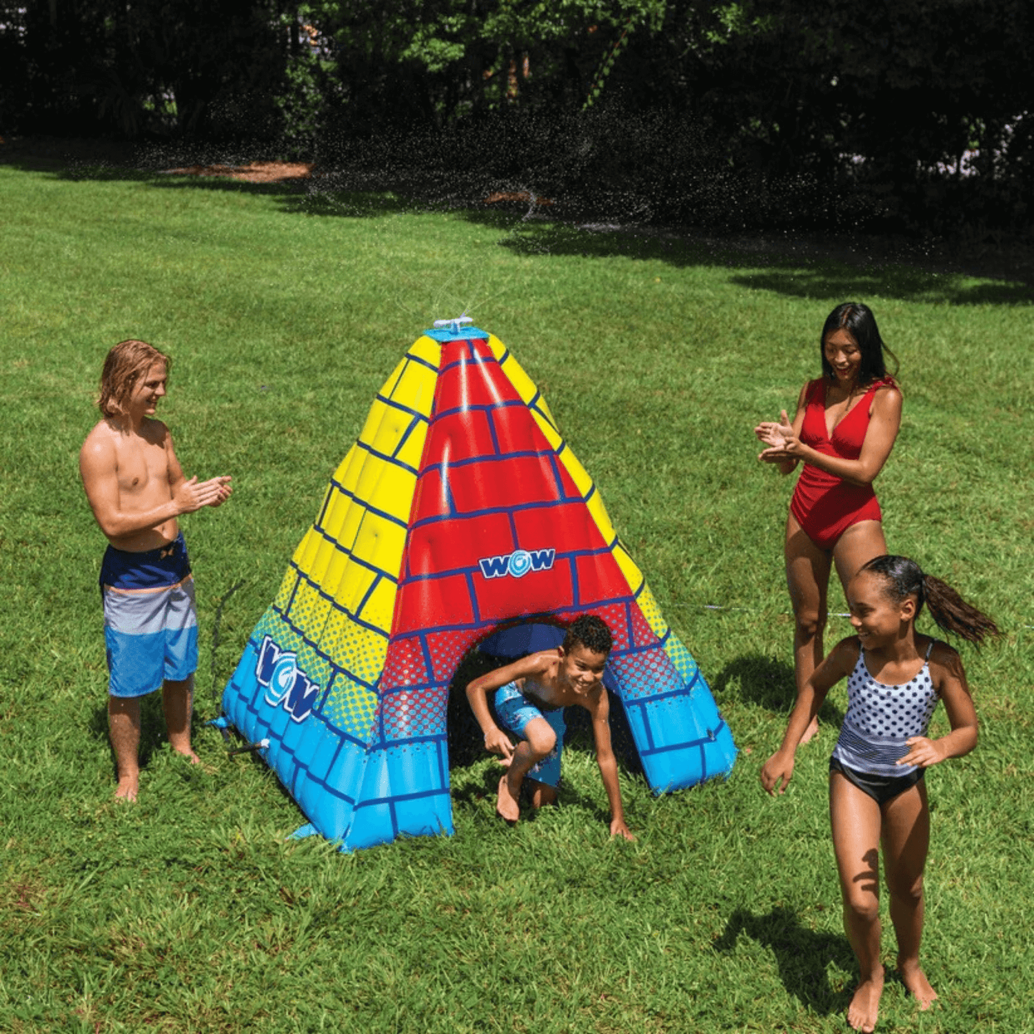 WOW Watersports 5.5ft Rainbow Pyramid Backyard Sprinkler Jupiter Gear Home