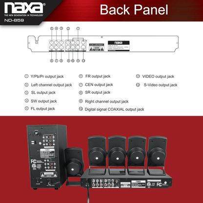 Naxa 5.1-Channel Home Theater DVD &amp; Karaoke System - Refurbished Jupiter Gear Home