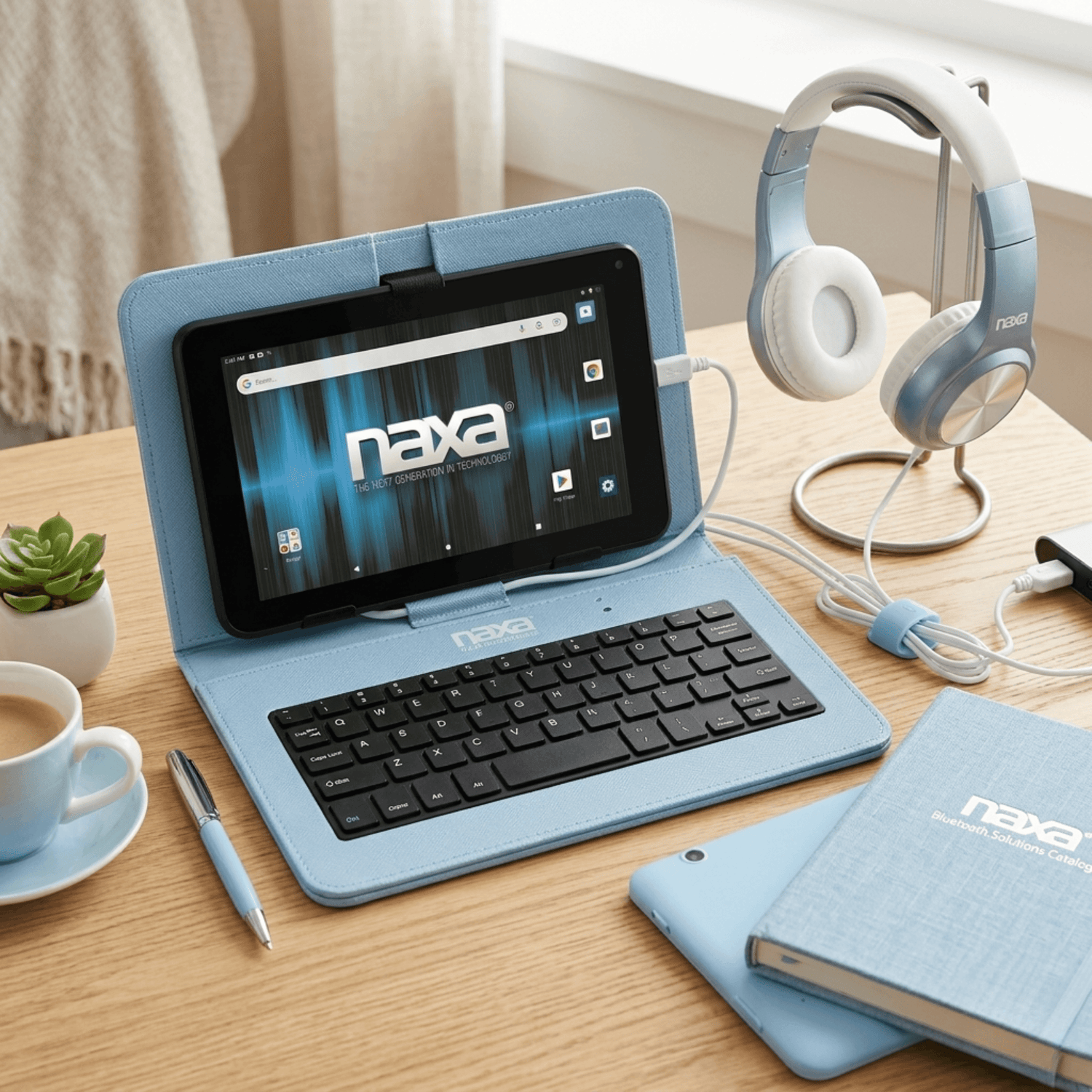 Naxa 7" Core Android 11 Tablet Kit Blue - Refurbished Jupiter Gear Home