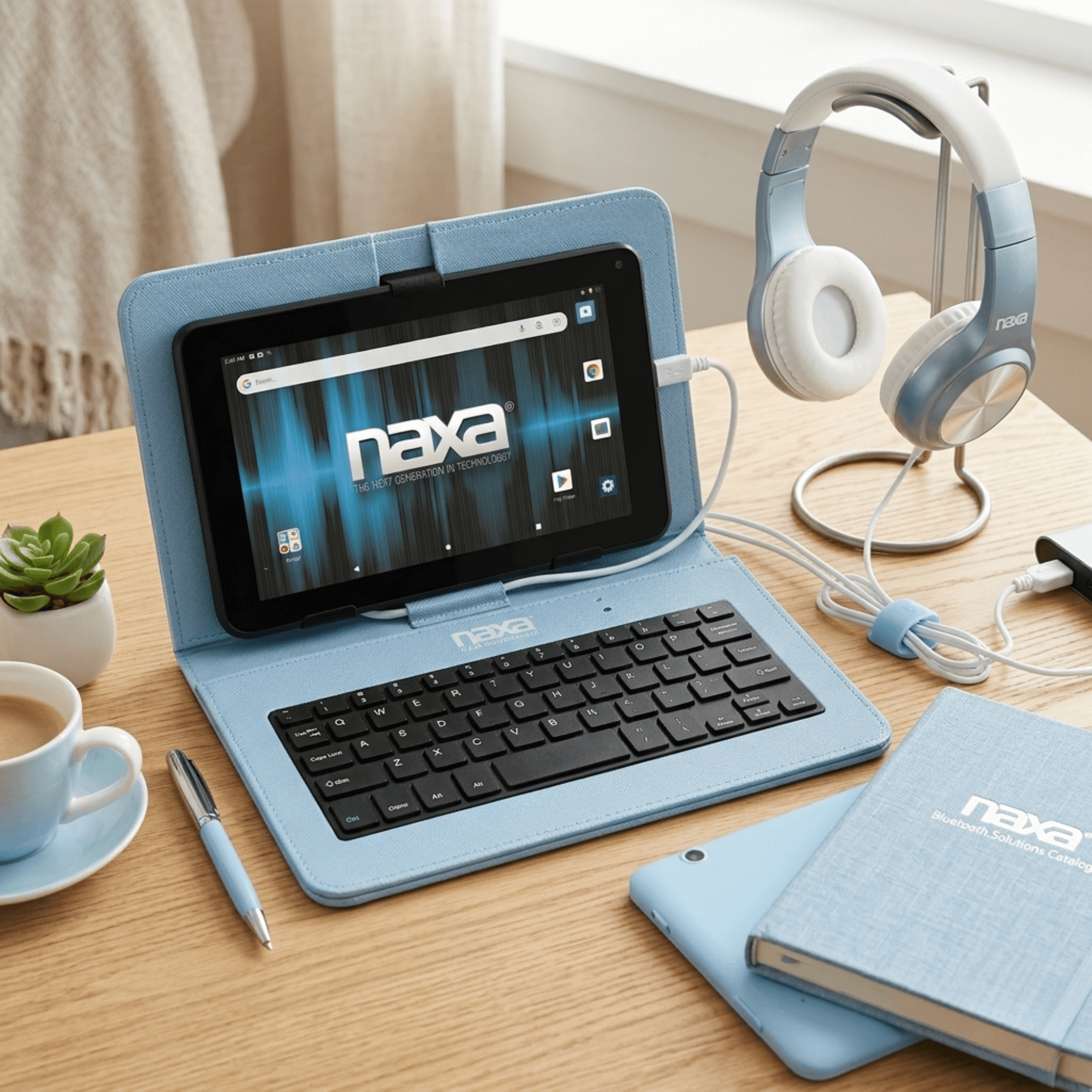 Naxa 7" Core Android 11 Tablet Kit Blue - Refurbished Jupiter Gear Home