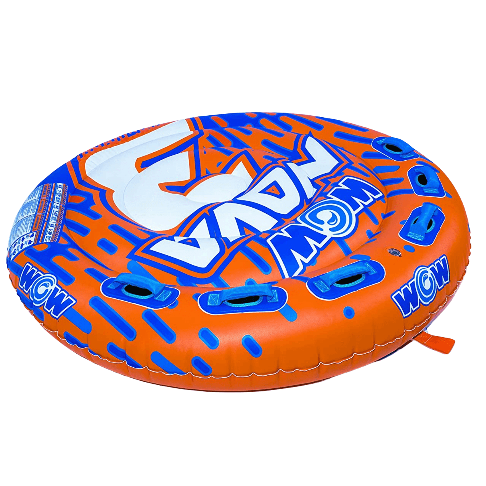 WOW Watersports Nova 3 Person Towable Deck Tube with Foam Handles Jupiter Gear Home
