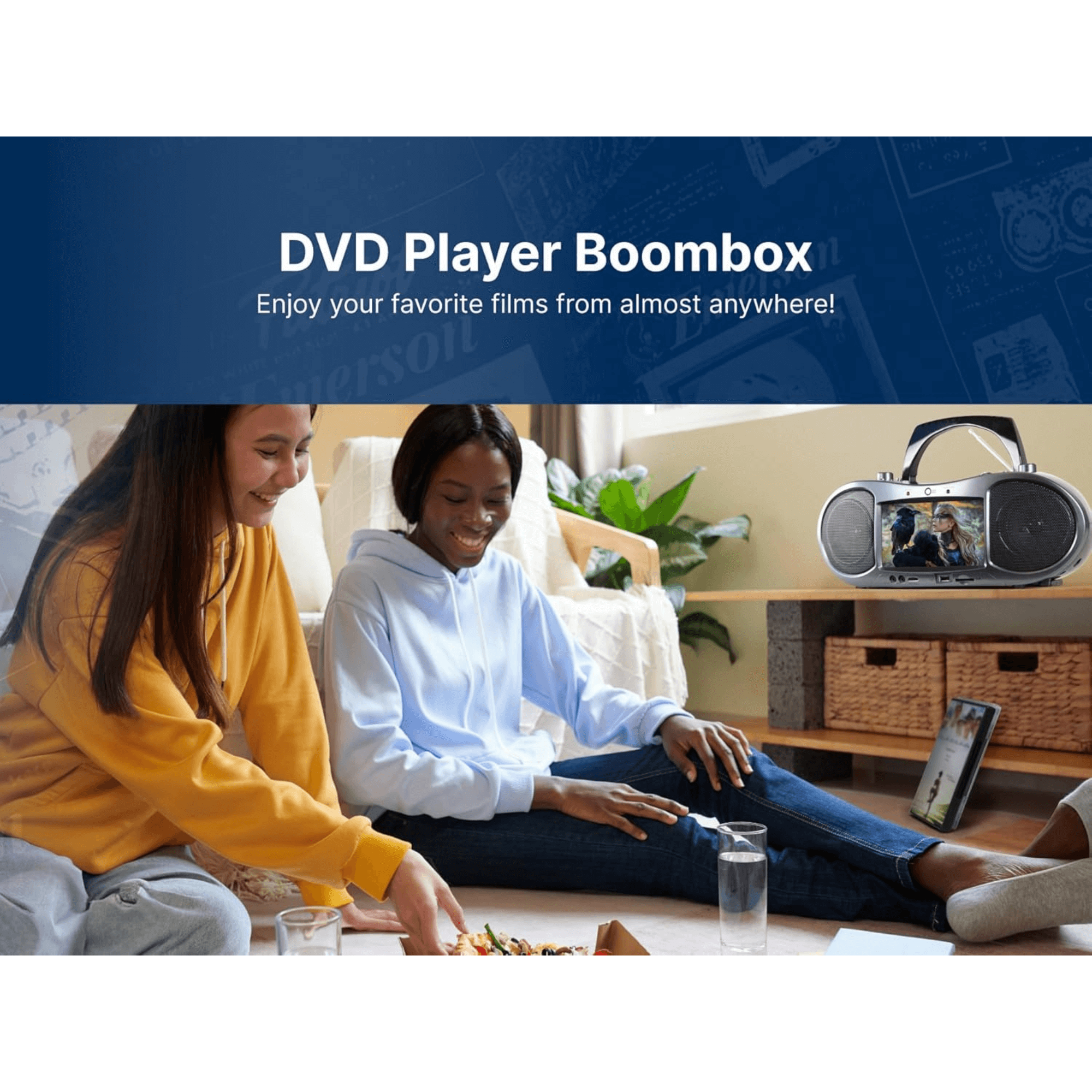 Emerson 7" Bluetooth DVD Boombox - Refurbished Jupiter Gear Home