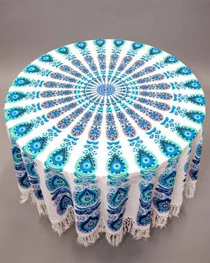 Boho Mandala Tapestry Table cloth wall cover beach Round blanket DC-OMSutra
