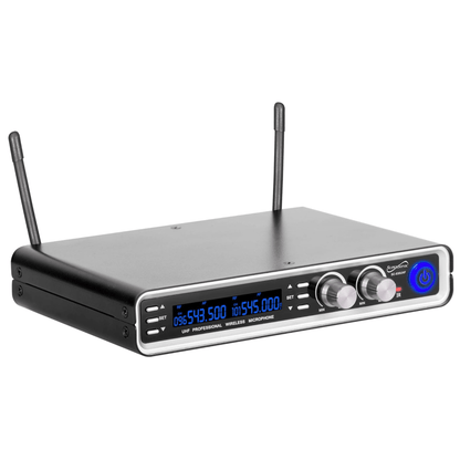 Supersonic UHF Dual Channel Selectable Frequencies Professional Wireless Microphone Jupiter Gear Home
