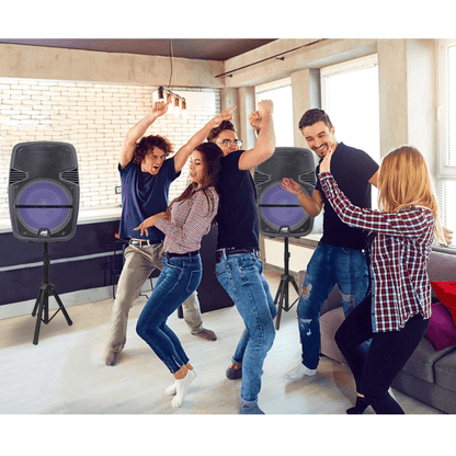 Naxa Dual 15" Bluetooth TWS Party Speakers - Refurbished Jupiter Gear Home