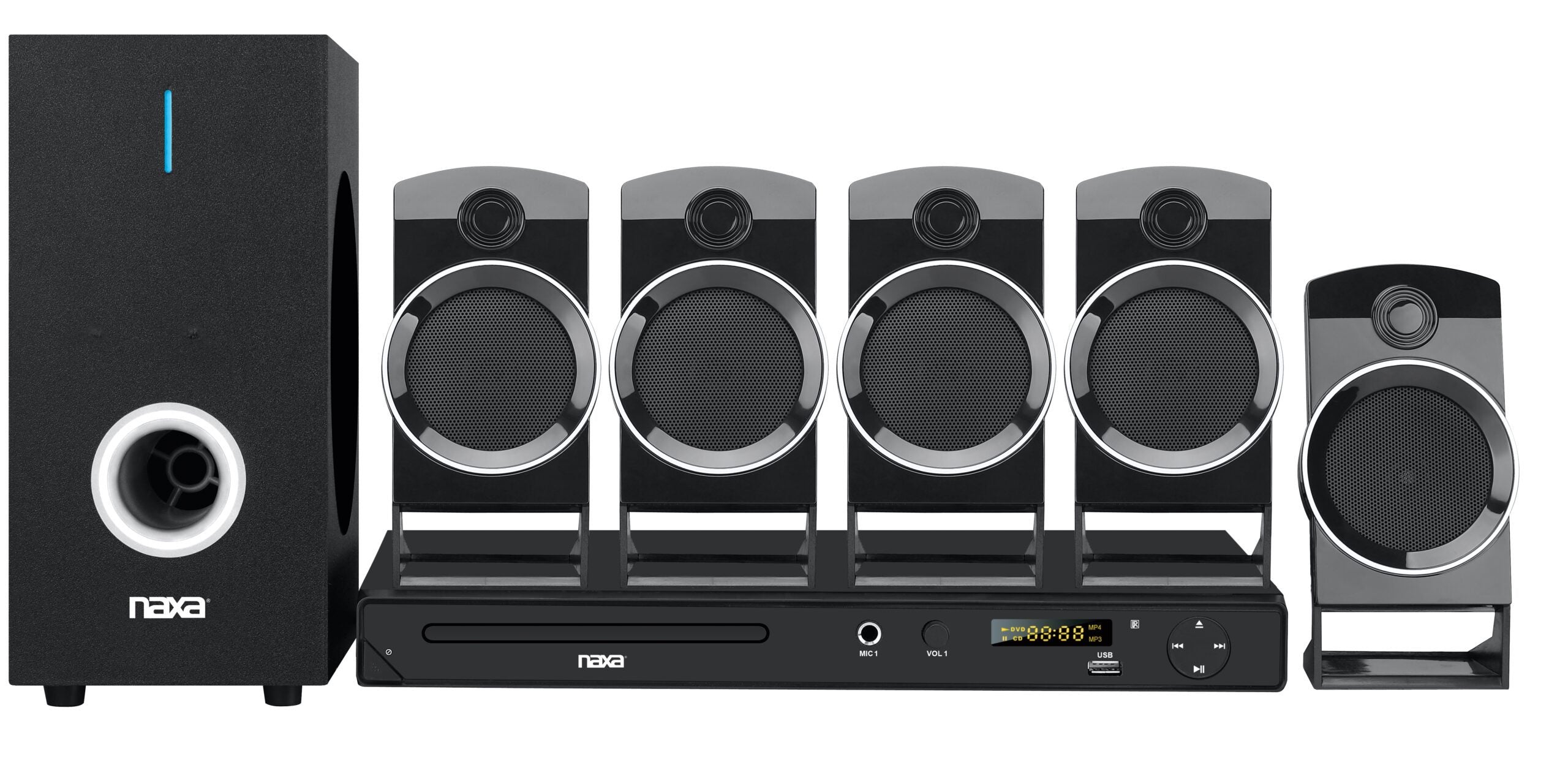 Naxa 5.1-channel Home Theater DVD &amp; Karaoke System (ND-859) Jupiter Gear Home