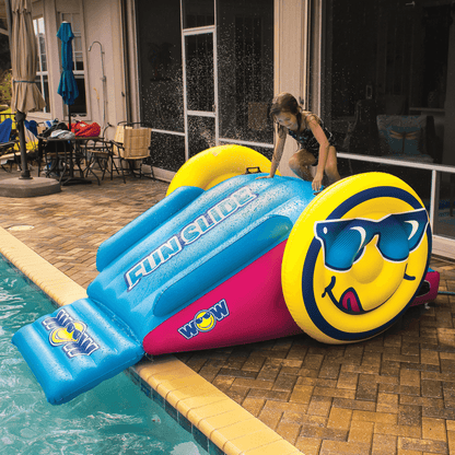 WOW Watersports Fun Inflatable Water Slide with Sprinklers for In-Ground Pools Jupiter Gear Home