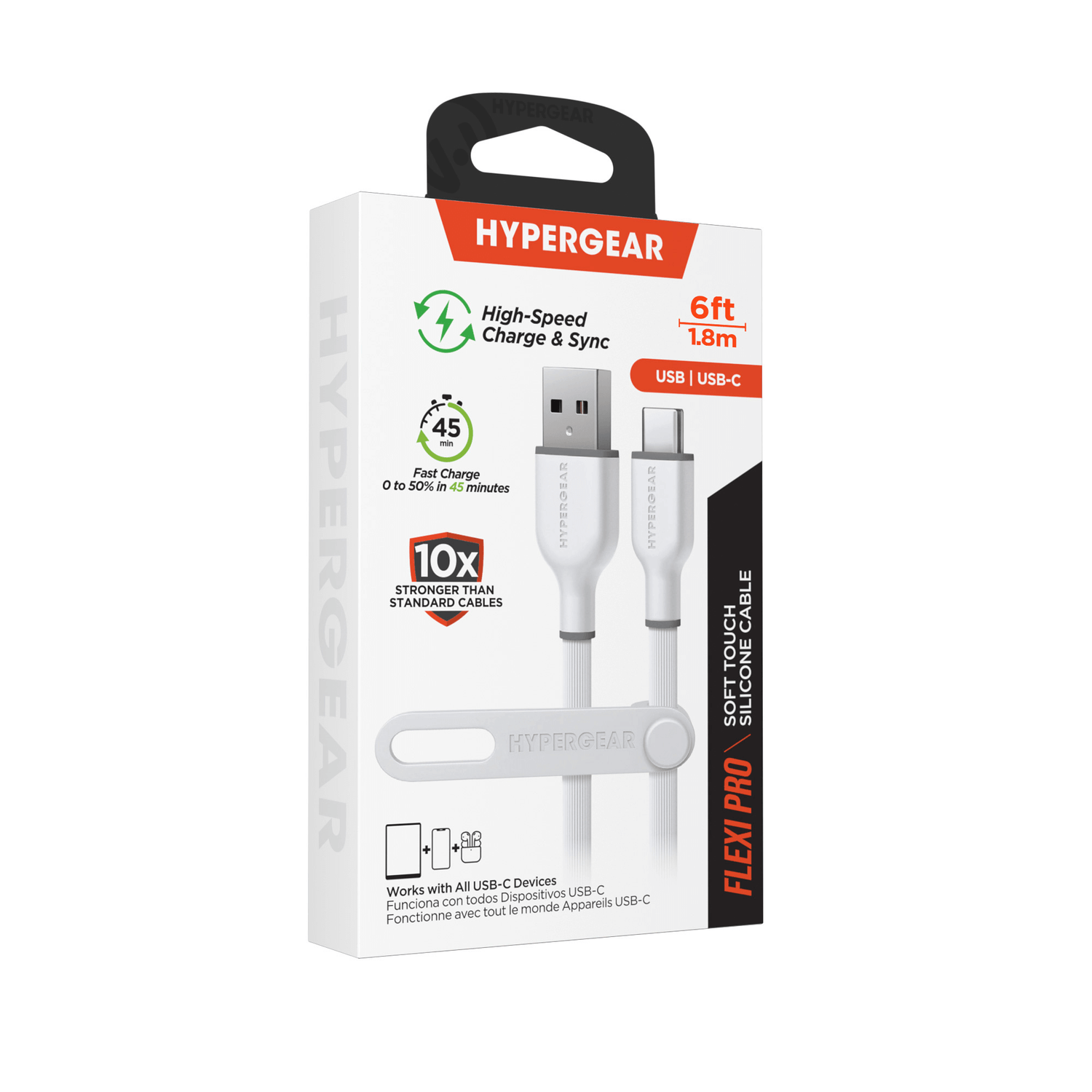 HyperGear Flexi PRO USB to USB-C Cable 6ft Jupiter Gear Home