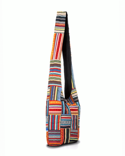 Kathmandu Collection Patchwork Striped Hobo Bag Jupiter Gear Home