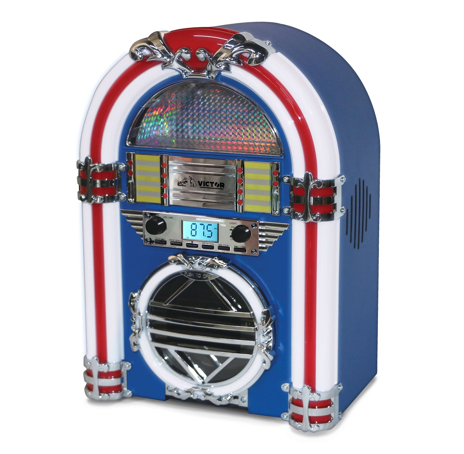 Victor Broadway Desktop Bluetooth Jukebox with CD Player &amp; Color Changing LED Lighting Jupiter Gear Home