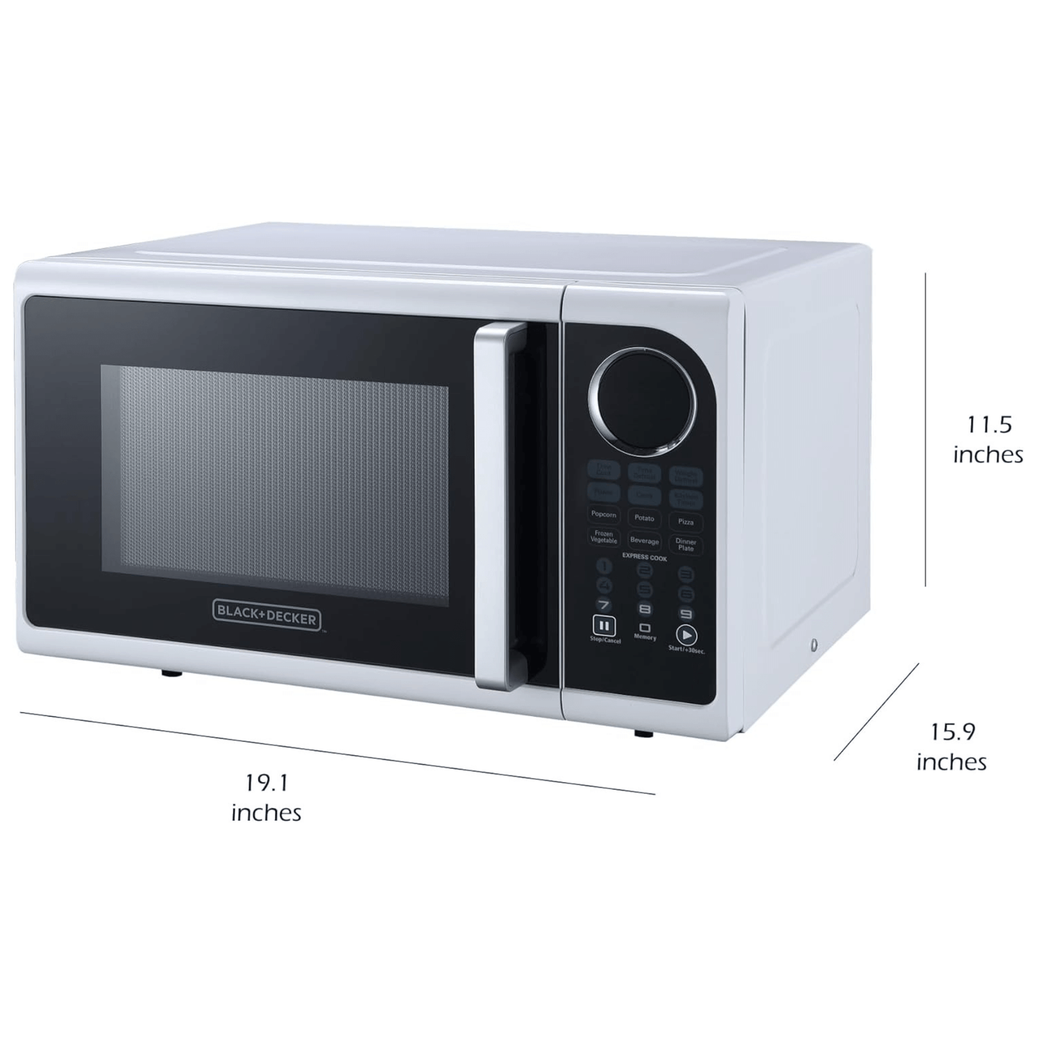Black &amp; Decker .9cf 900W Countertop Microwave Oven Jupiter Gear Home