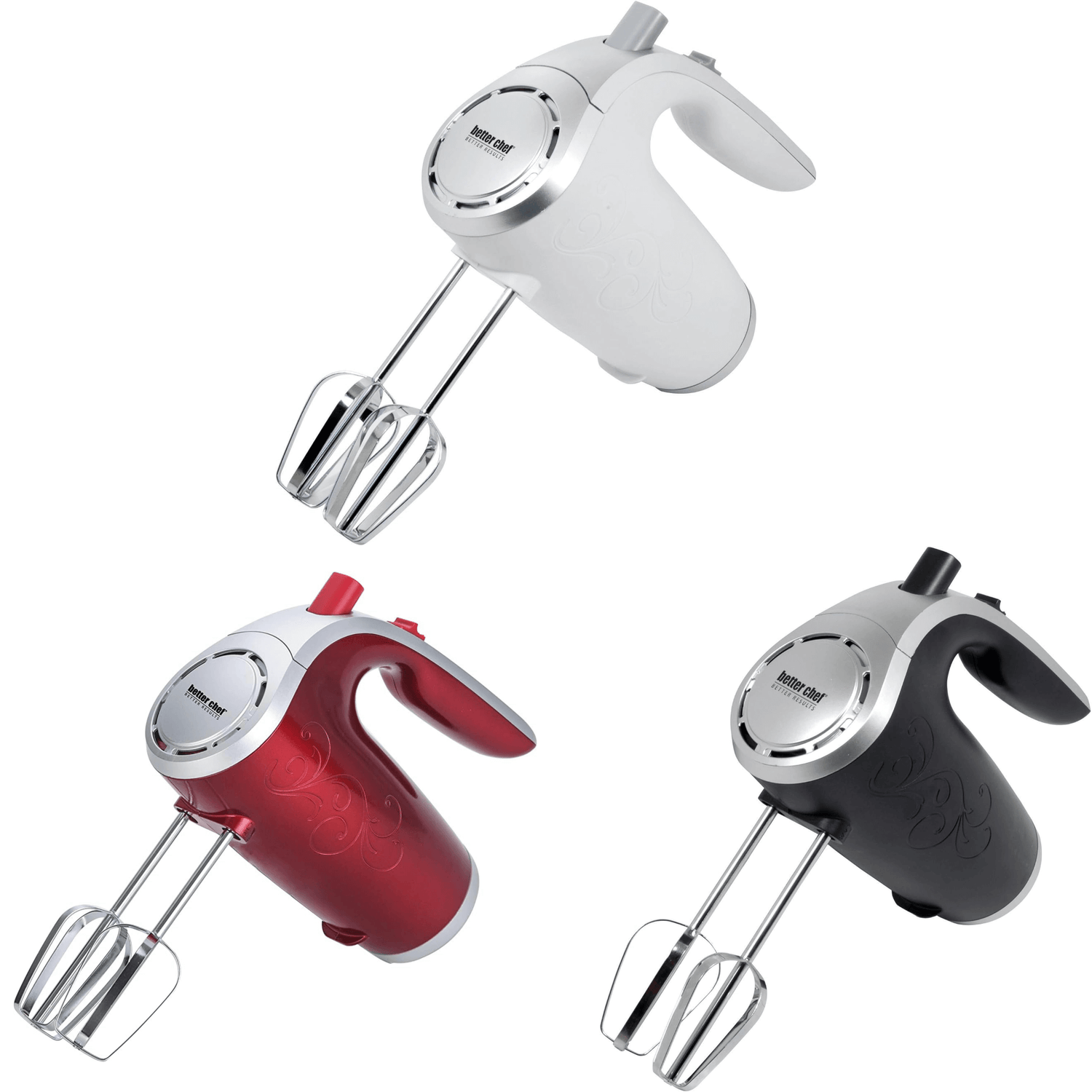 Better Chef 5-Speed 150W Hand Mixer with Silver Accents and Storage Clip Jupiter Gear Home
