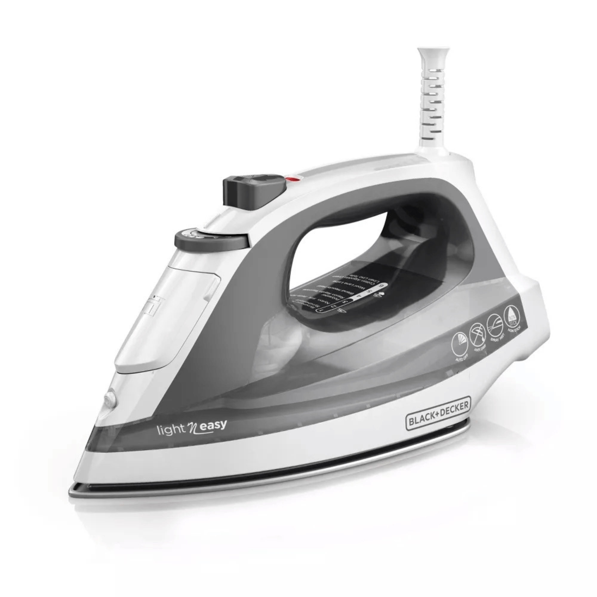 Black &amp; Decker Light N Easy Auto-Shutoff Iron with Stainless Soleplate Jupiter Gear Home
