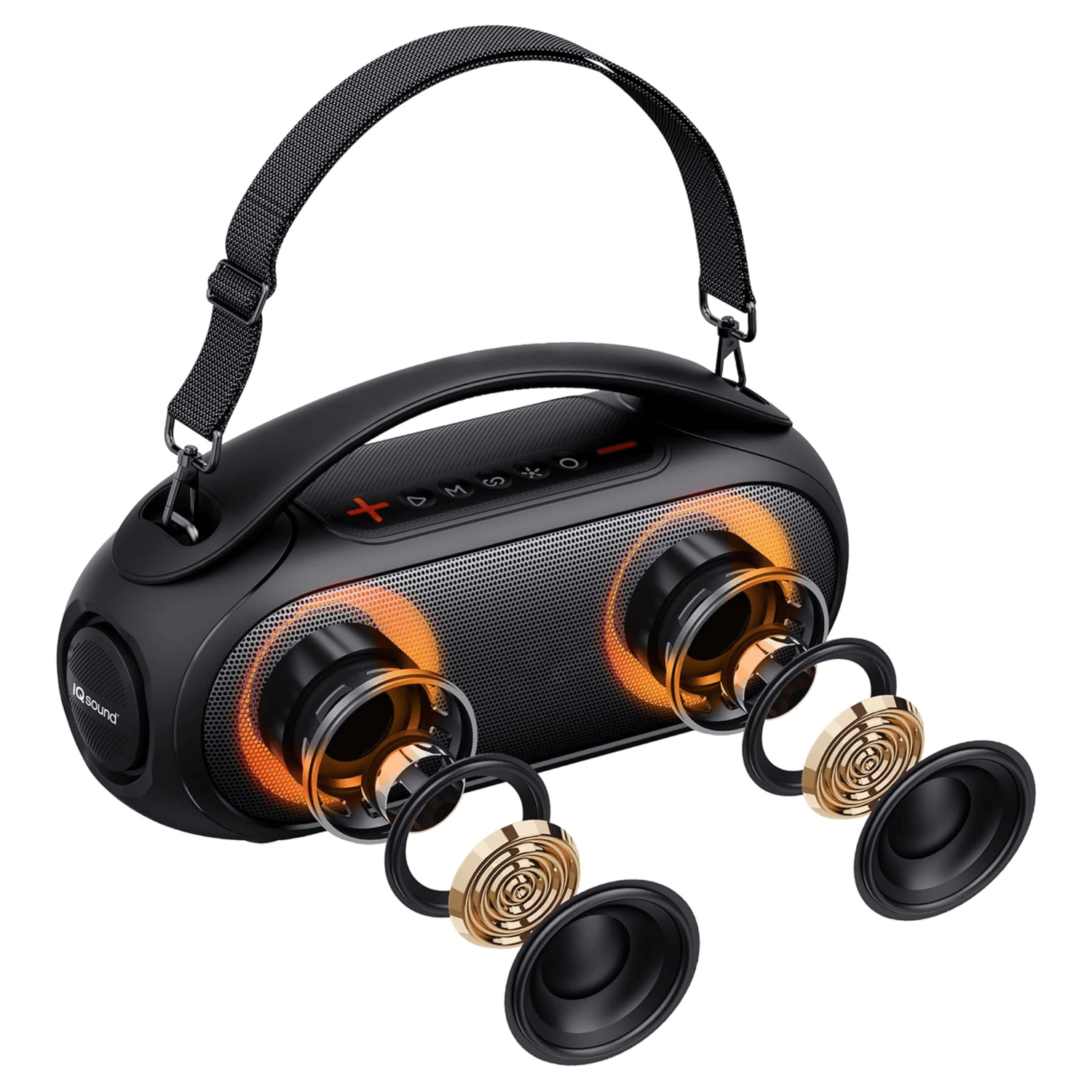 IQ Sound Portable Water-Resistant BT Speaker with RGB Light Panel Jupiter Gear Home