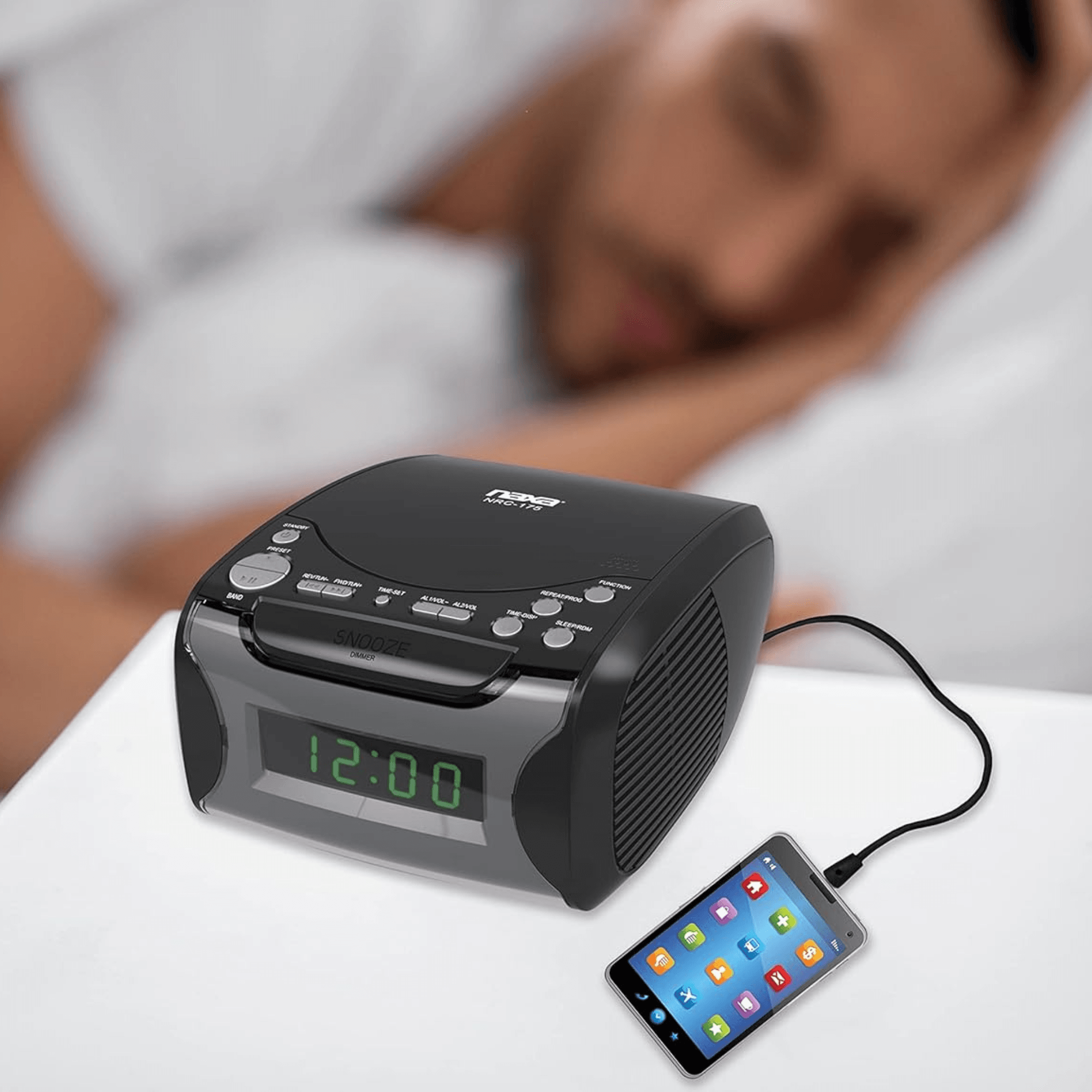 Naxa Dual Alarm Clock Radio CD Player - Refurbished Jupiter Gear Home