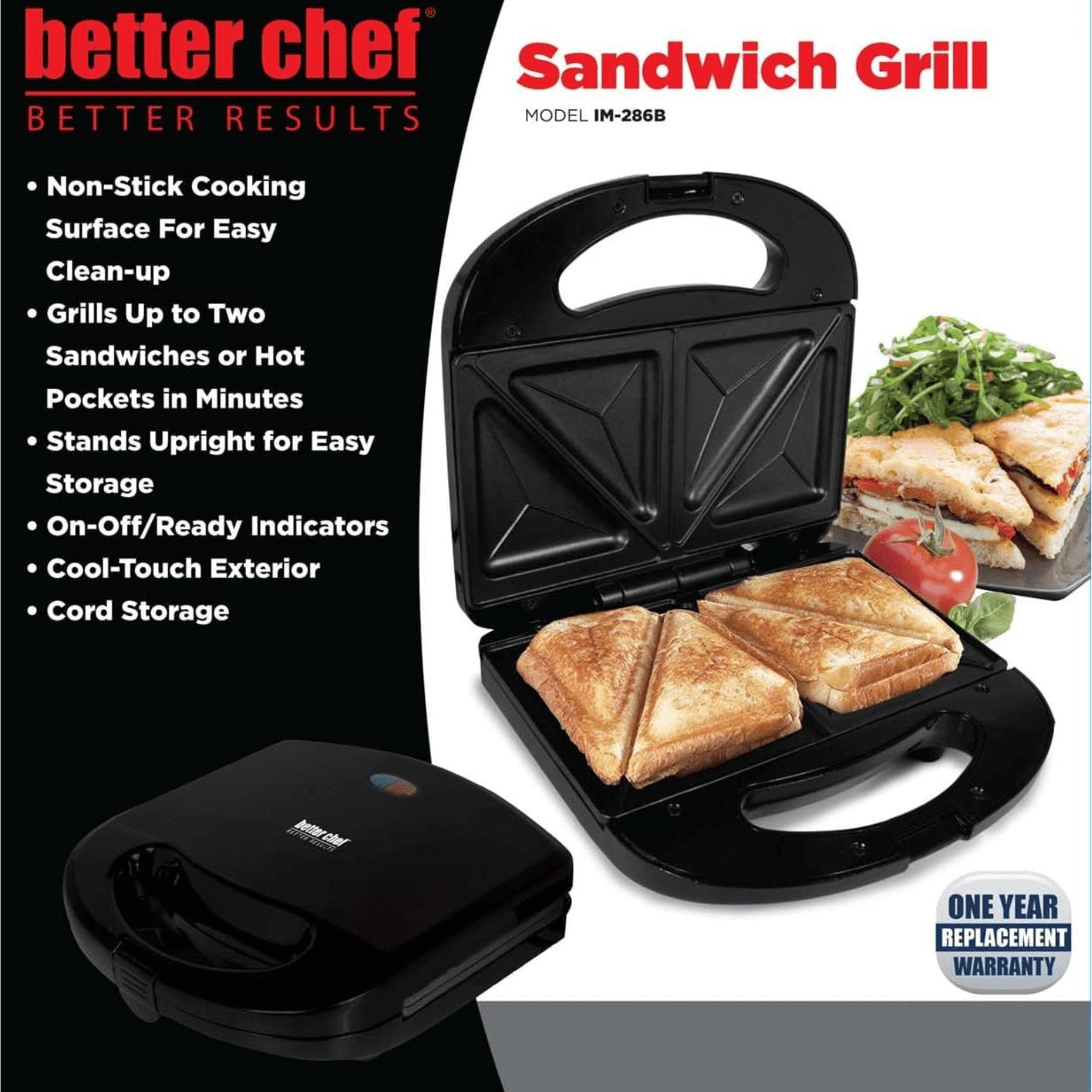 Better Chef Double Sandwich Maker Jupiter Gear Home