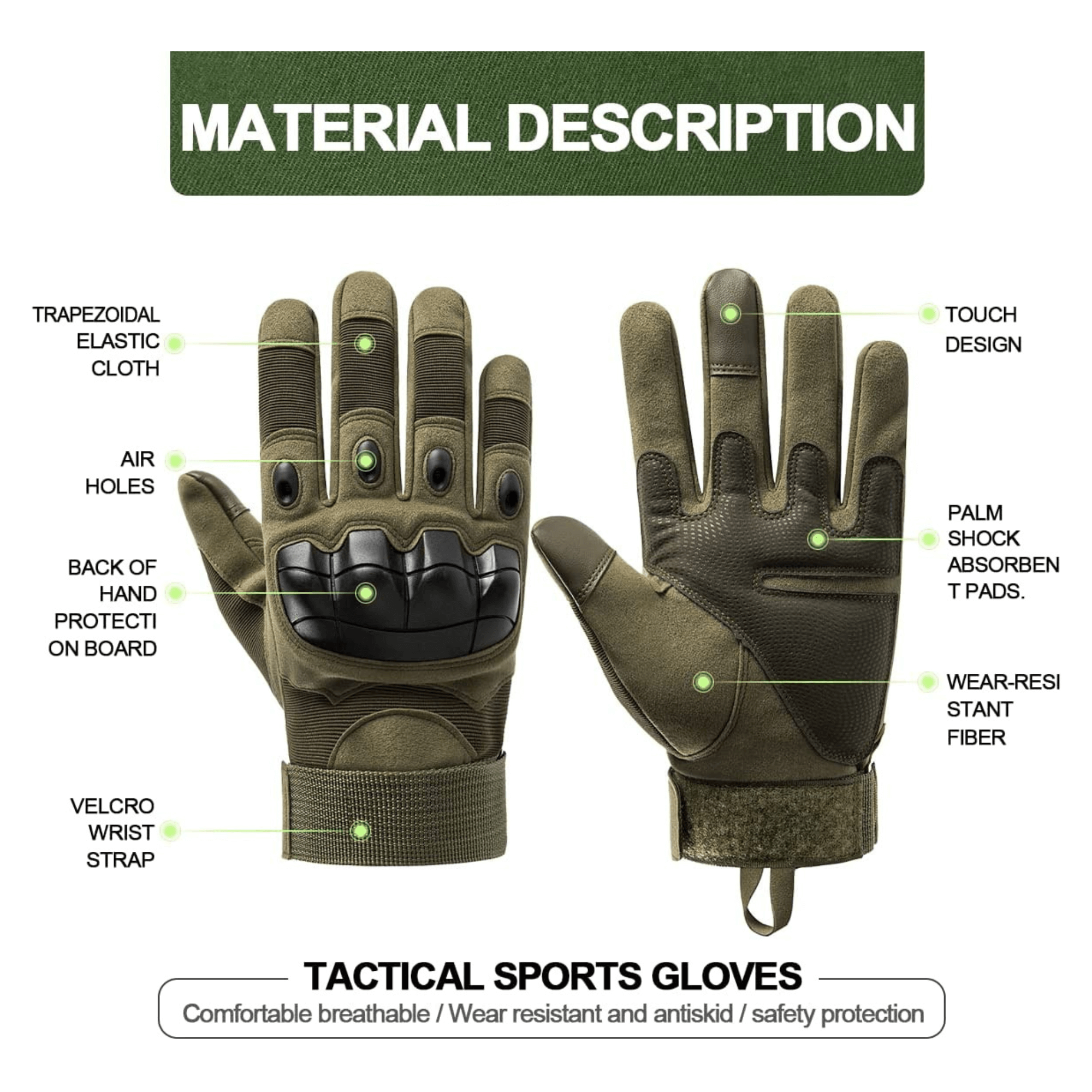 JupiterGear Tactical Military Airsoft Gloves for Outdoor Sports, Paintball, and Motorcycling with Touchscreen Fingertip Capability Jupiter Gear Home