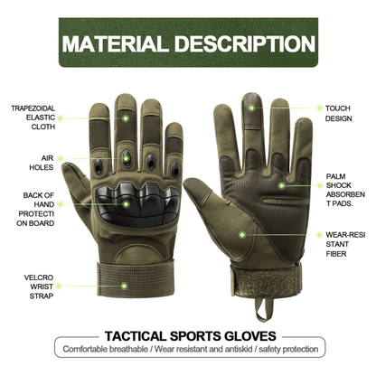 JupiterGear Tactical Military Airsoft Gloves for Outdoor Sports, Paintball, and Motorcycling with Touchscreen Fingertip Capability Jupiter Gear Home