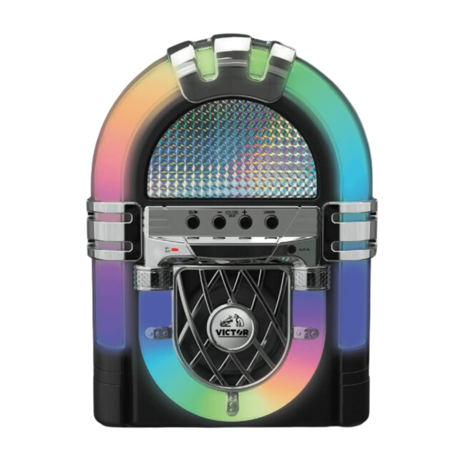 Victor BLVD Mini Bluetooth Jukebox with Multicolor LED Lighting Jupiter Gear Home
