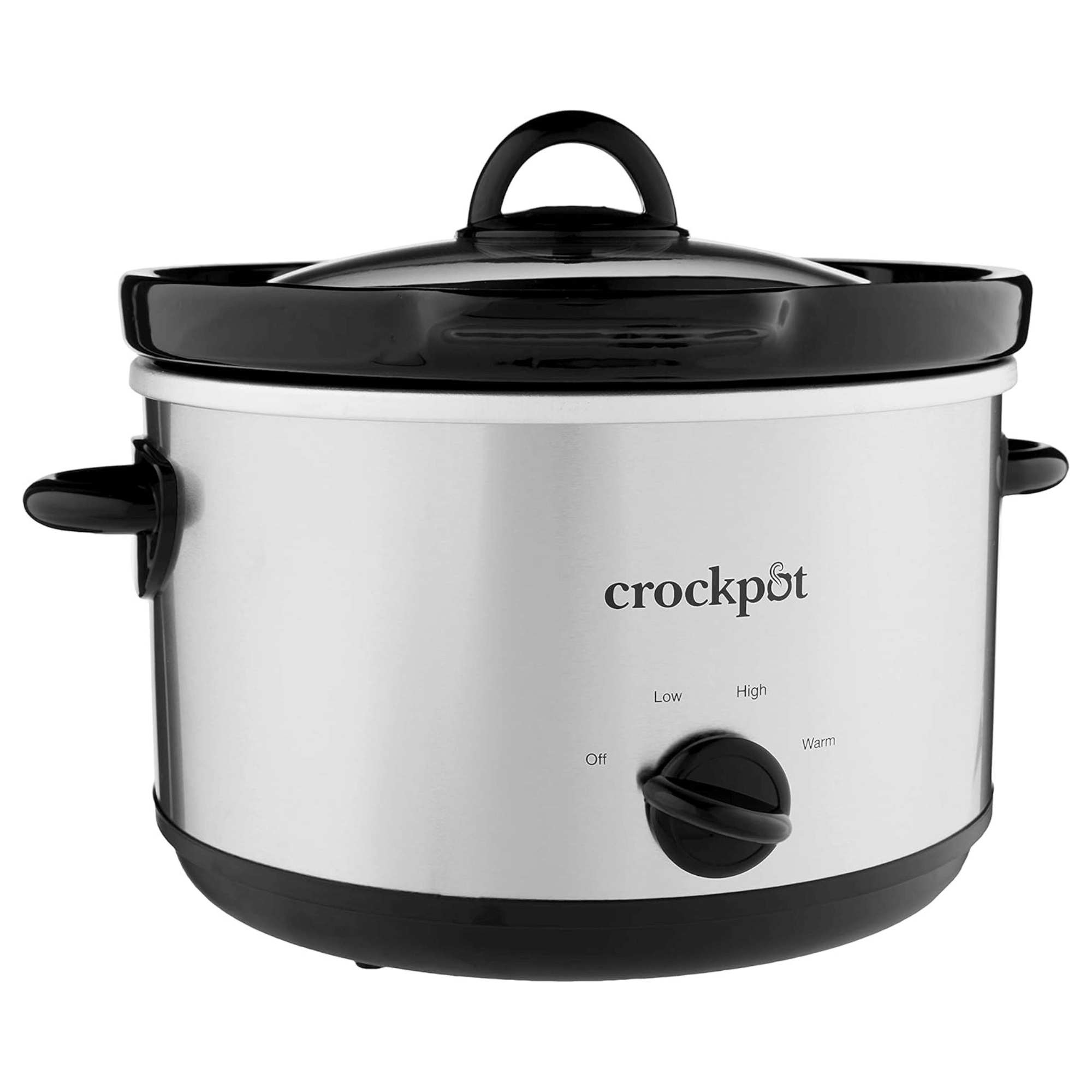Crockpot 5 Qt. Round Manual Stainless Steel Slow Cooker and Little Dipper Warmer Jupiter Gear Home