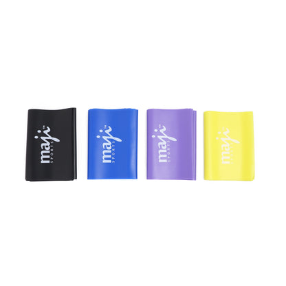 Maji Sports Full Body Exercise &amp; Stretch Bands - Variable Resistance 4 Pack Jupiter Gear Home