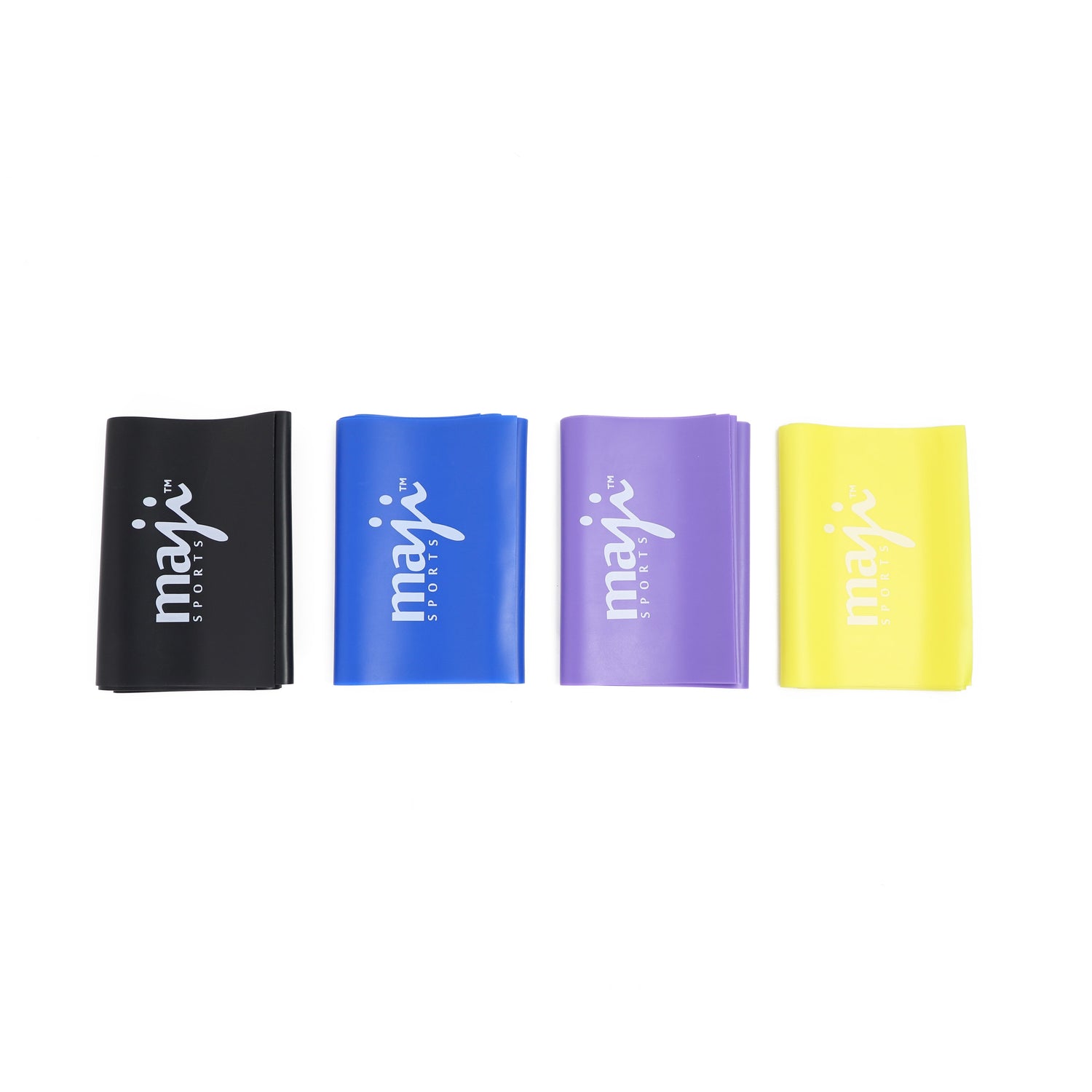 Maji Sports Full Body Exercise &amp; Stretch Bands - Variable Resistance 4 Pack Jupiter Gear Home