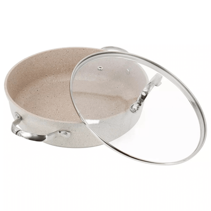 Korkmaz Granita Aluminum 3.5L Non-Stick Low Casserole Dish with Lid Jupiter Gear Home