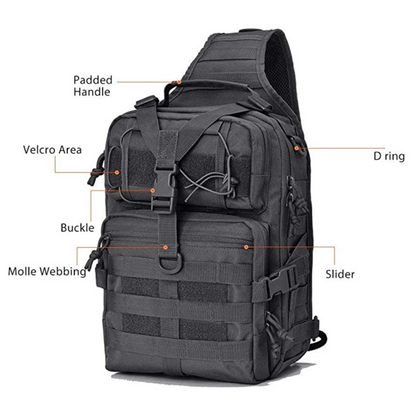 JupiterGear Tactical Military Sling Backpack 15L Shoulder Bag Molle Outdoor Daypack Backpack with Adjustable Strap Jupiter Gear Home