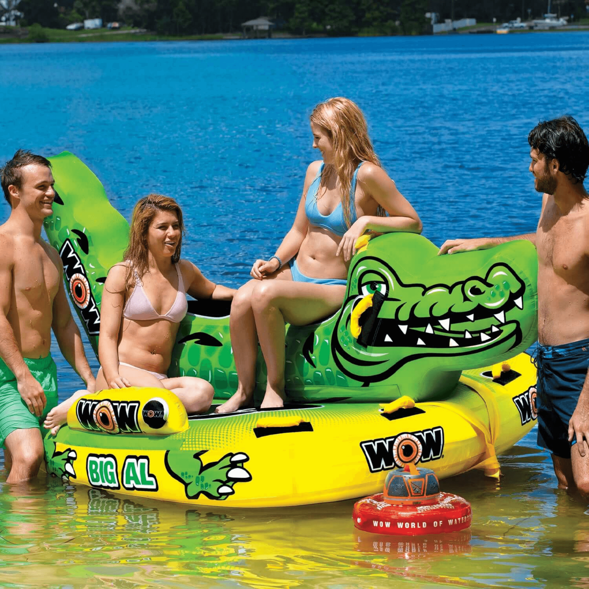WOW Watersports Big Al 1 to 4 Person Towable with Saddle Seats and Deck Area Jupiter Gear Home