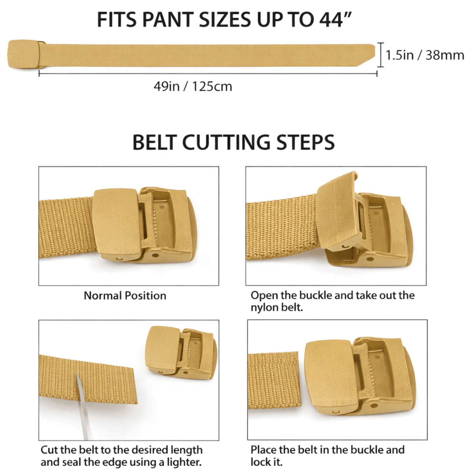 XGear Tactical Adjustable Nylon Belt with Plastic Buckle Jupiter Gear Home