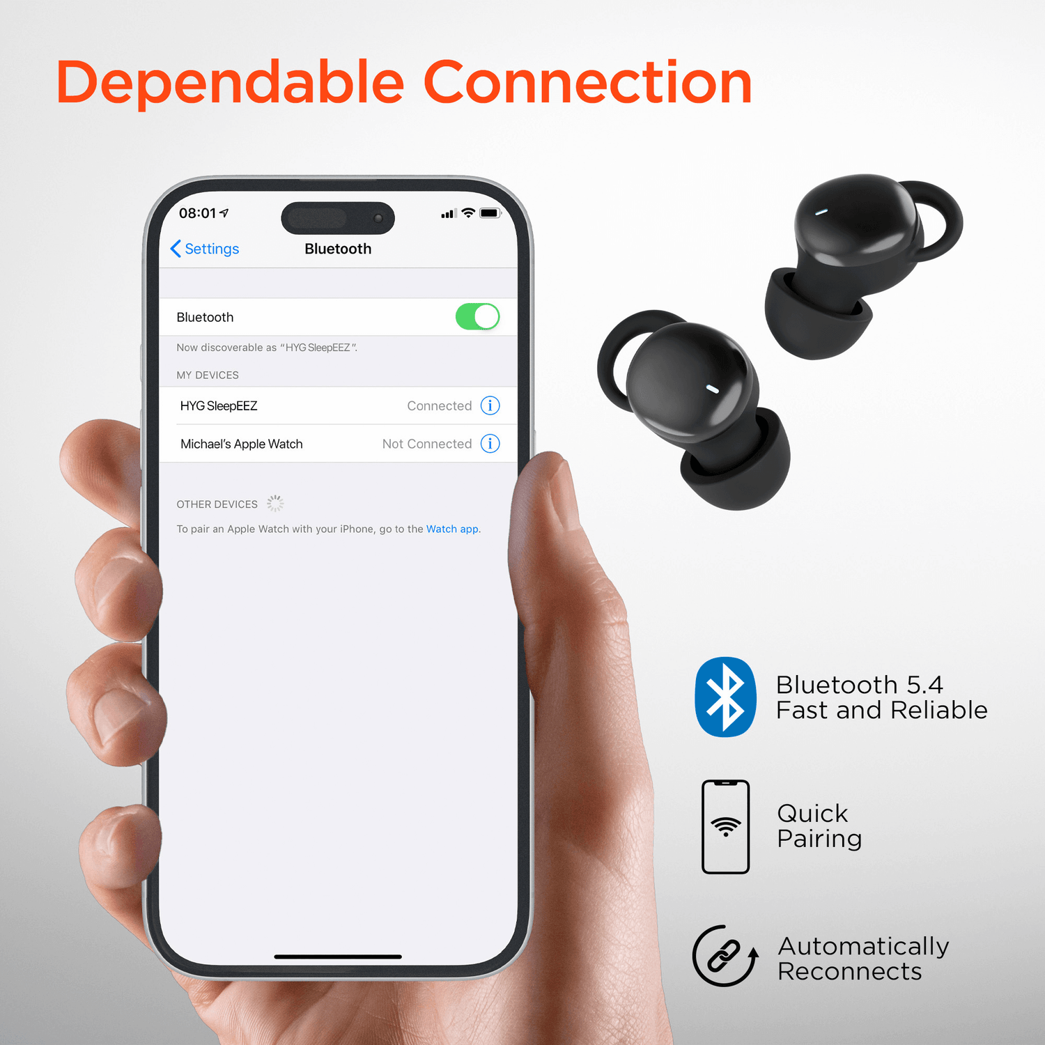 HyperGear SleepEEZ Mini Noise-Blocking True Wireless Earbuds for Sleeping Jupiter Gear Home