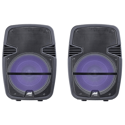 Naxa Dual 15" Bluetooth TWS Party Speakers - Refurbished Jupiter Gear Home