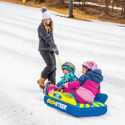 WOW Watersports SnowSteer Snow Sled with Lying Position for Easy Sledding Jupiter Gear Home