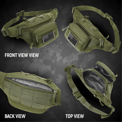 XGear Tactical Hunting Fanny Pack with USA Flag Patch Jupiter Gear Home