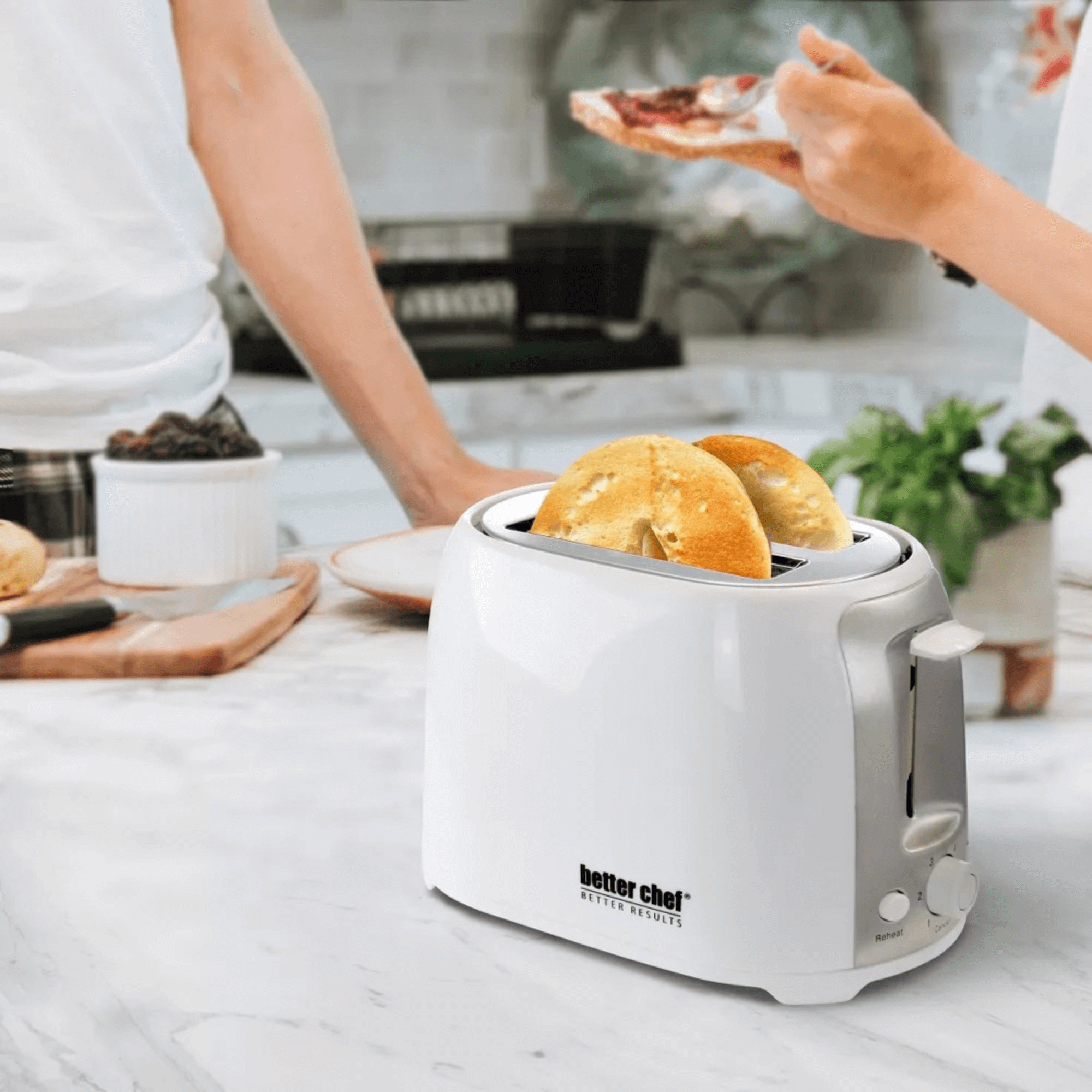 Better Chef Deluxe Cool Touch Wide-Slot 2-Slice Toaster with Stainless Accents Jupiter Gear Home