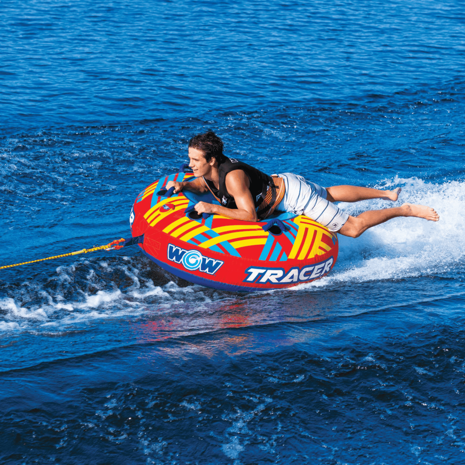 WOW Watersports Tracer Snow Tube Towable for Summer &amp; Winter Action Jupiter Gear Home