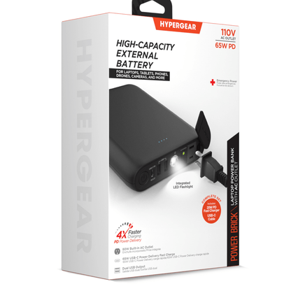 HyperGear Power Brick 24000mAh AC Laptop Power Bank Jupiter Gear Home