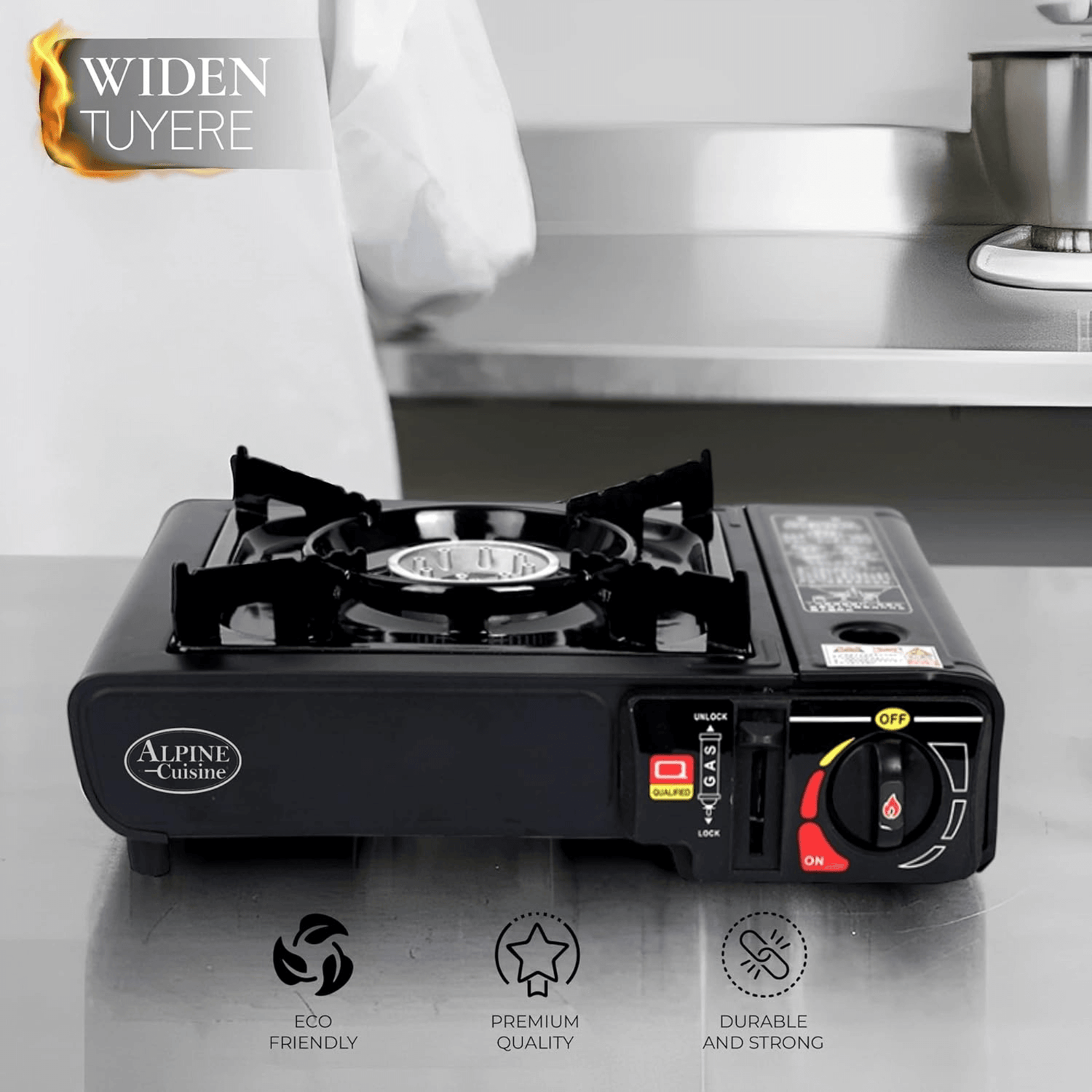 Alpine Cuisine Lightweight Portable Gas Stove for Outdoor and Indoor Cooking Jupiter Gear Home