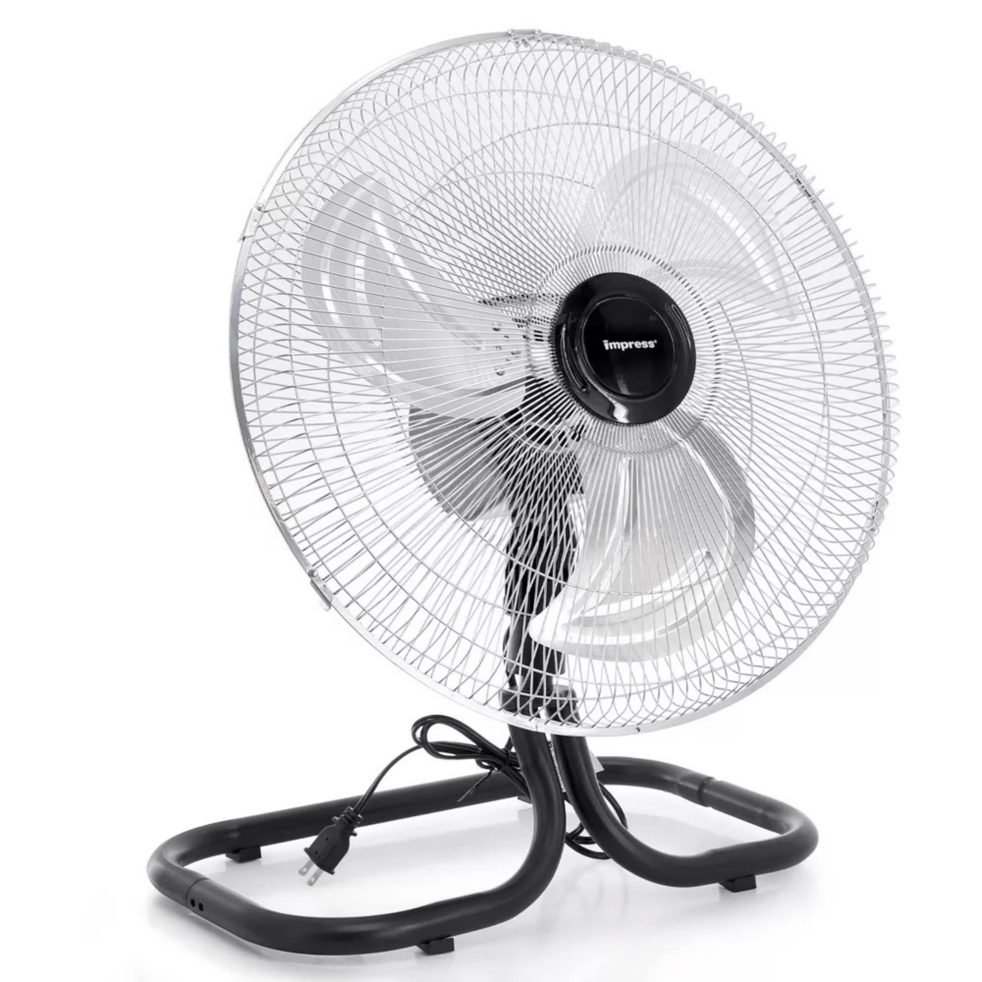 Impress 18-Inch 2-in-1 Chrome Hi-Speed Industrial Oscillating Fan Jupiter Gear Home