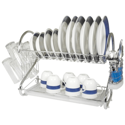 Better Chef 16" 2-Level Chrome-Plated S-Shaped Dish Rack Jupiter Gear Home