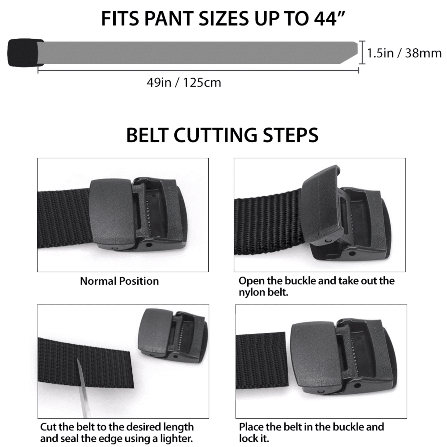 XGear Tactical Adjustable Nylon Belt with Plastic Buckle Jupiter Gear Home