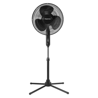 Impress Easy-Assemble 3-Speed 16-Inch Stand Oscillating Pedestal Floor Fan Jupiter Gear Home