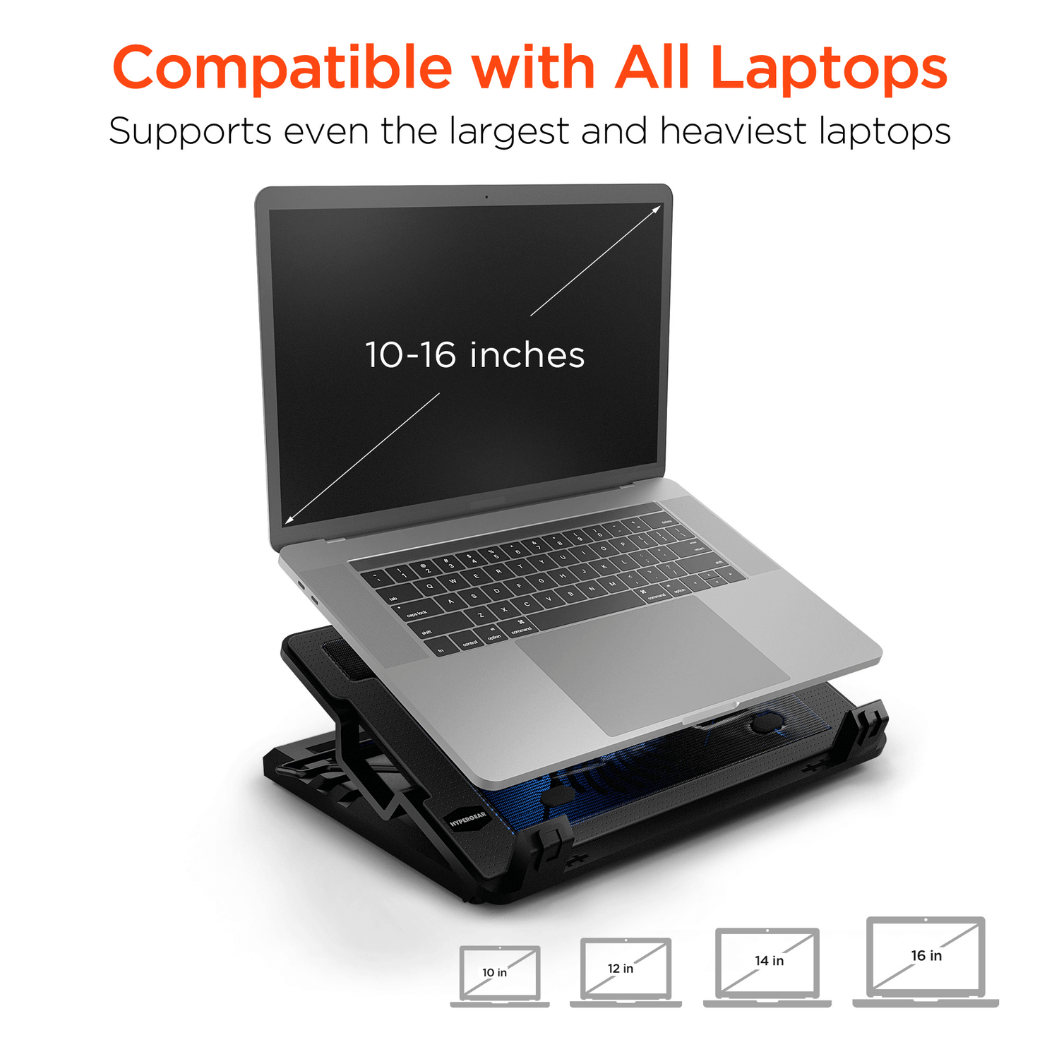 HyperGear UpRite Air Portable Laptop Cooling Stand Jupiter Gear Home