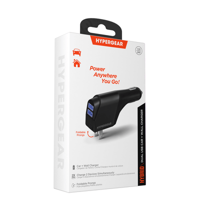 HyperGear Hybrid 2.1A Dual USB Car/Wall Charger Jupiter Gear Home